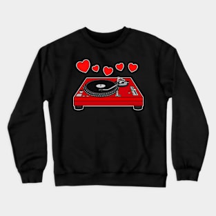 Valentines DJ Music Producer Wedding Musician Crewneck Sweatshirt